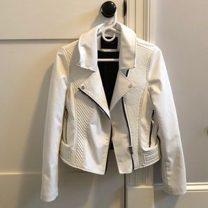 White Blank NYC leather jacket